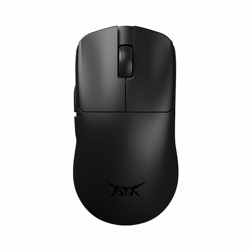 ATK Blazing Sky F1 wireless mouse in black, featuring a scroll wheel and ATK logo.