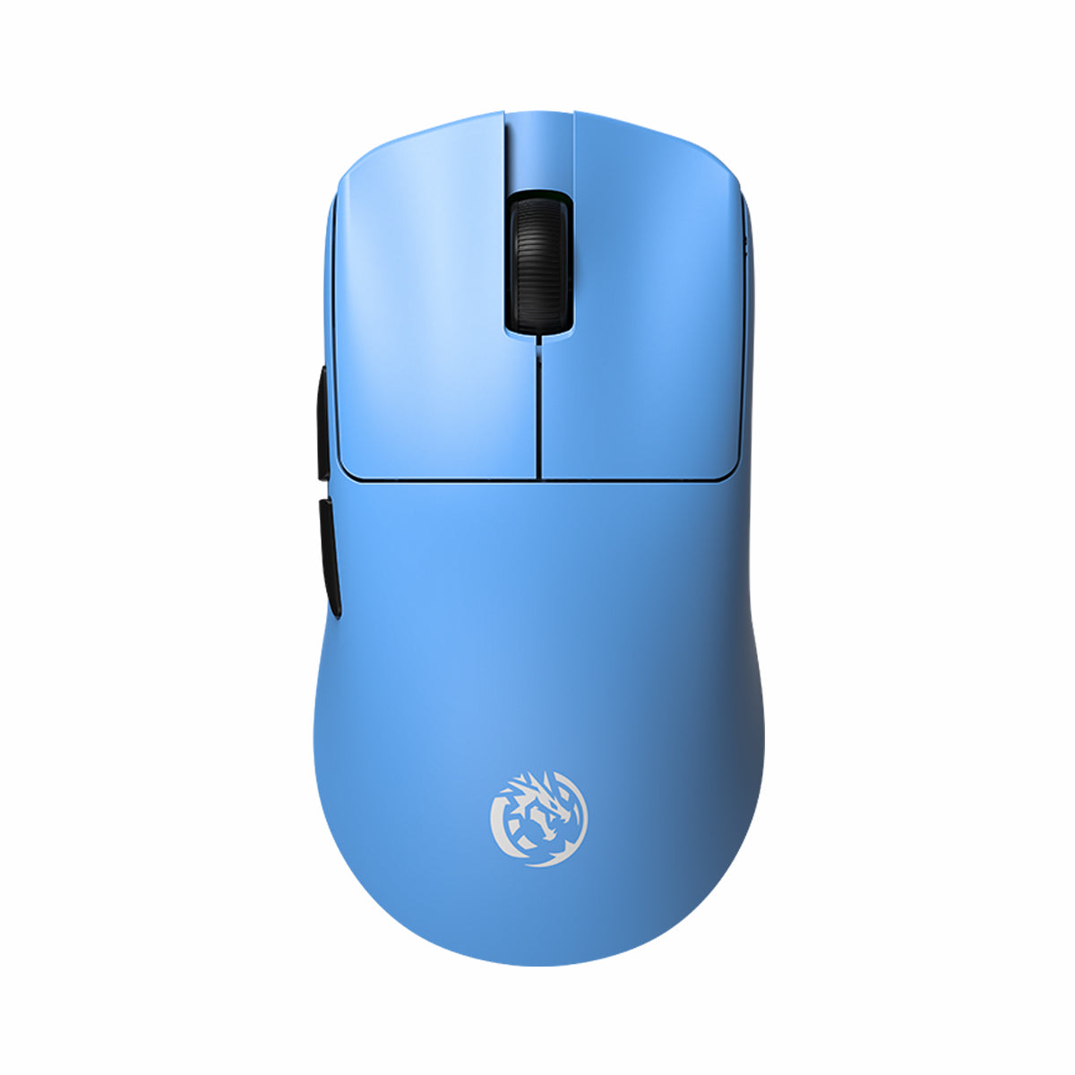 ATK Blazing Sky F1 Extreme wireless gaming mouse in light blue with a white dragon logo.