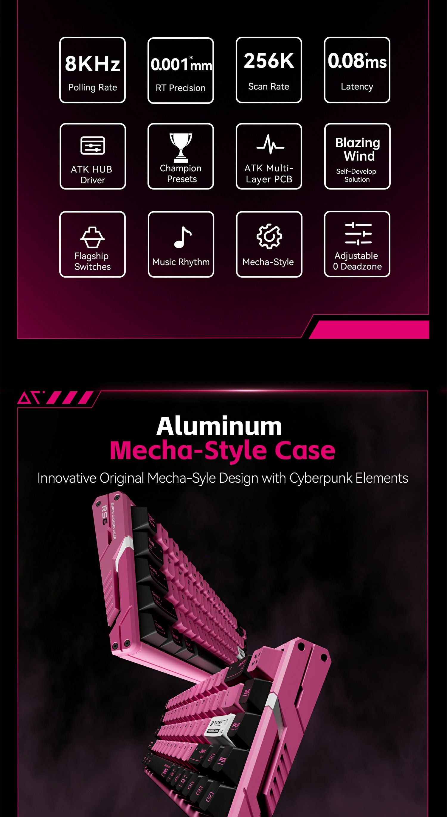 ATK RS6 Aluminum Hall Effect Keyboard – ATK Gaming Gear