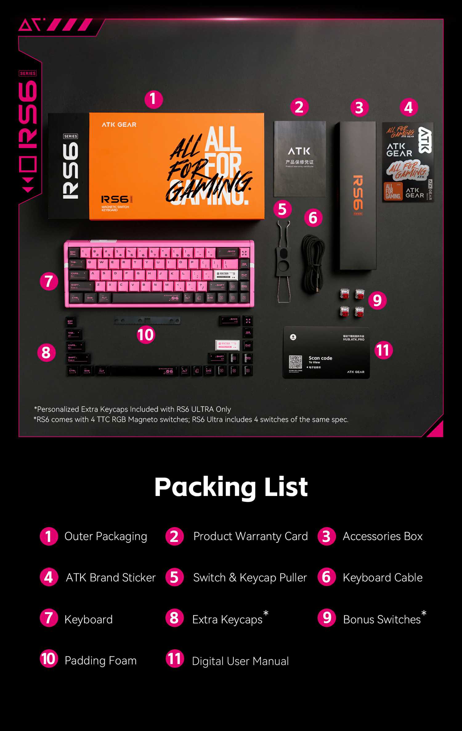 ATK RS6 Ultra | Aspas Hall Effect Gaming Keyboard – ATK