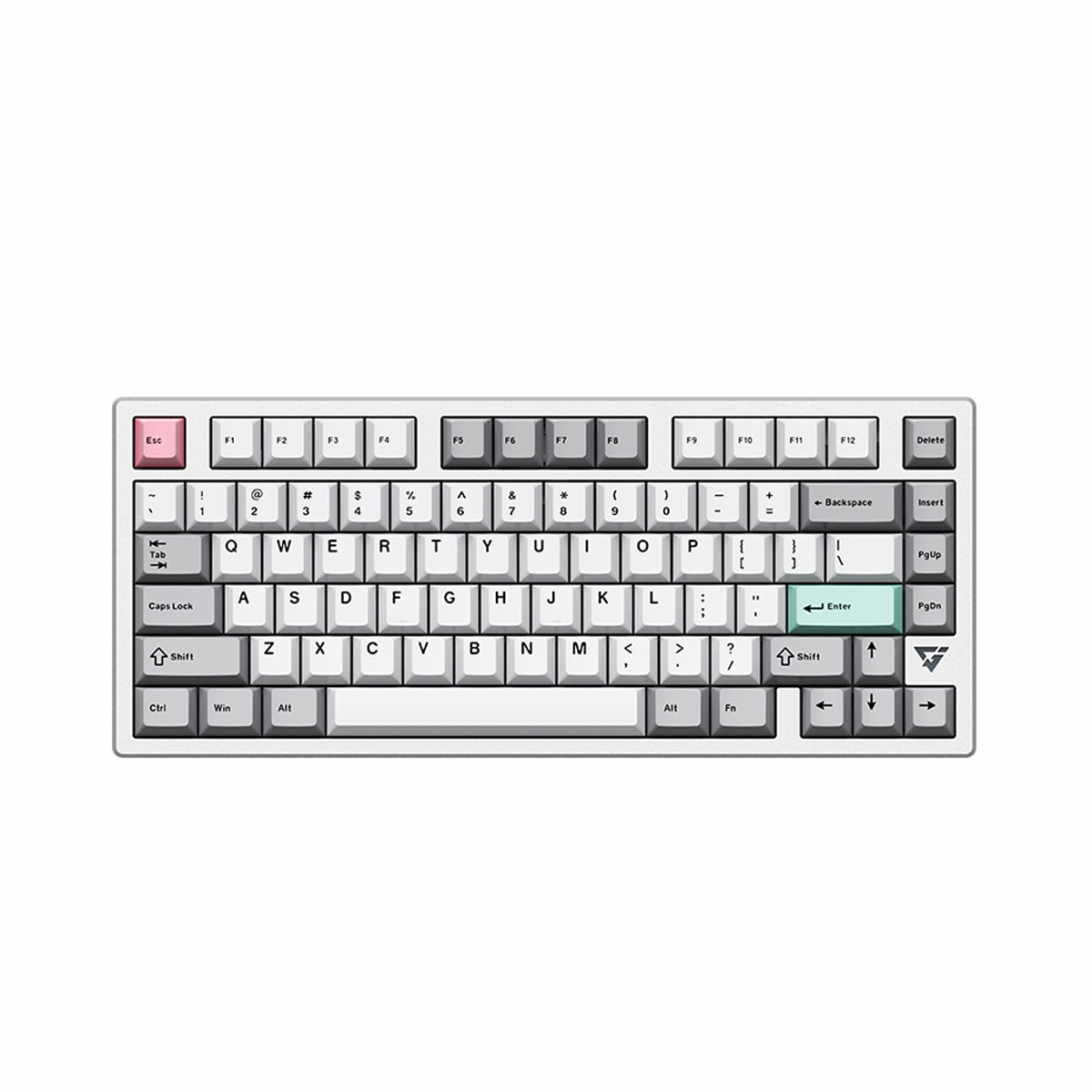 ATK VXE V75X/K Wireless 75% 80-key mechanical gaming keyboard with CNC aluminum top case, silver.