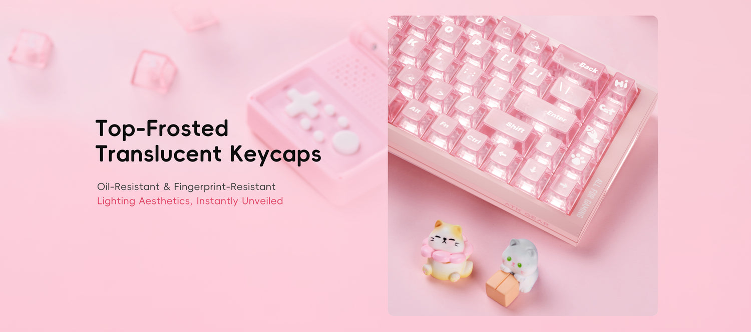 Frosted 94-Key Top-Print Keycap Set | PBT