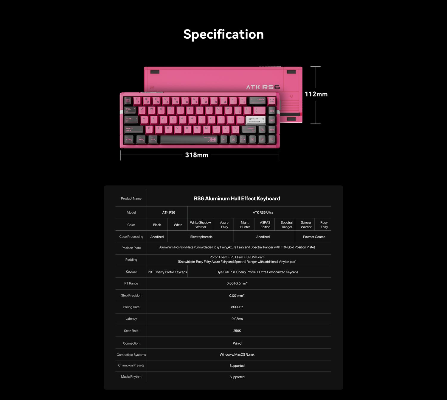 ATK RS6 | Aluminum Hall Effect Gaming Keyboard