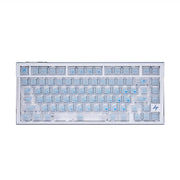 ATK RS7 V2 75% aluminum mechanical keyboard with translucent keycaps and blue lettering.