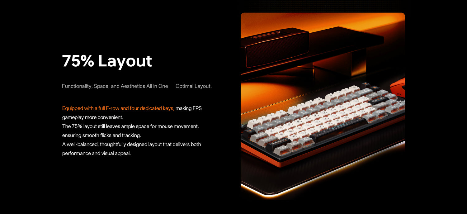 75% Hall Effect Esports Keyboard | Semi-Aluminum Frame