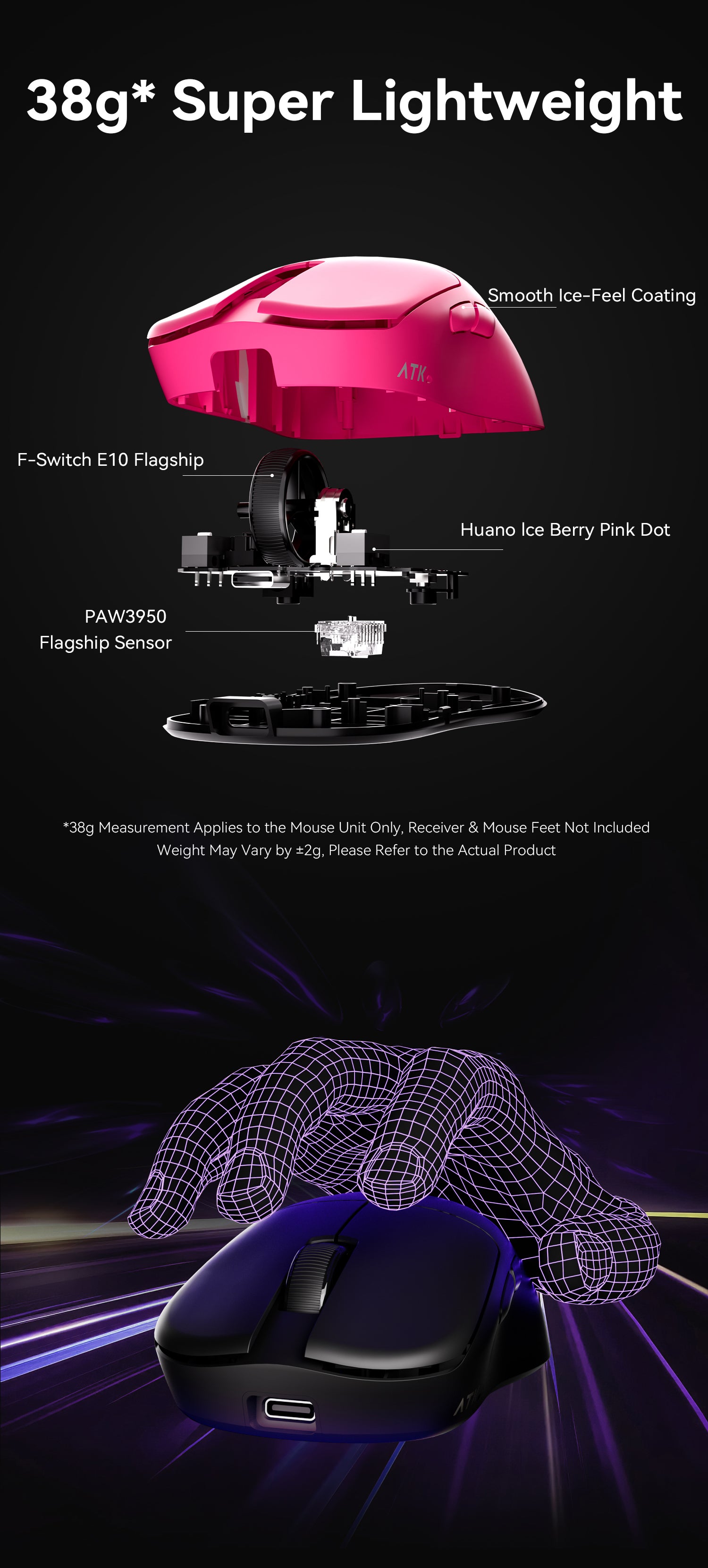 ATK Blazing Sky U2 Mini Superlight Wireless Gaming Mouse