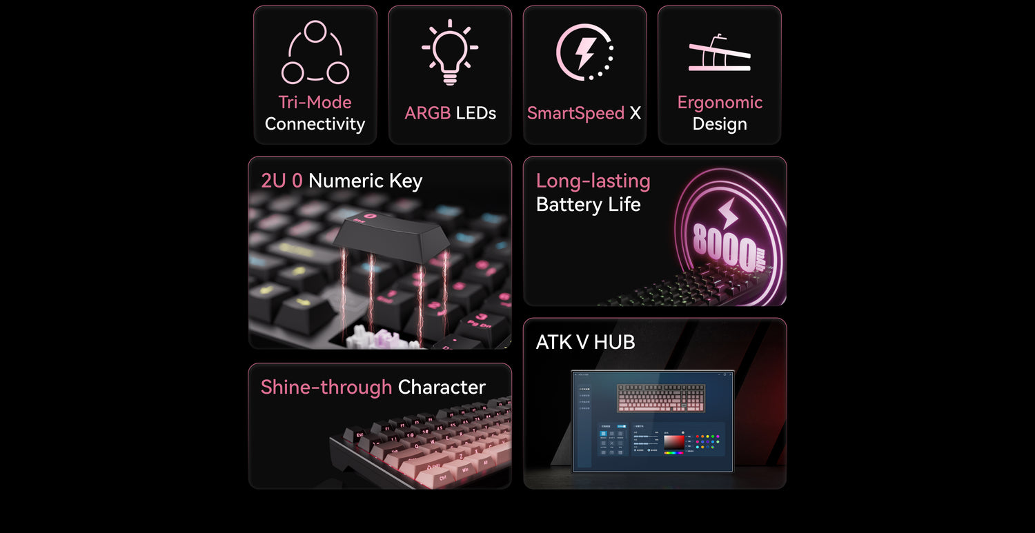 ATK V100 | Wireless Semi-Aluminum Mechanical Keyboard