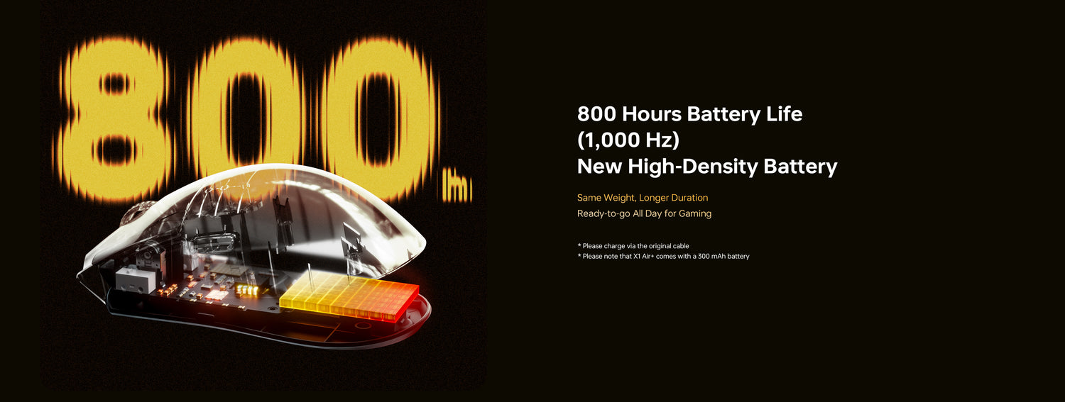 Pin mật độ cao 800mAh và thời lượng 800 giờ trên ATK X1 V2