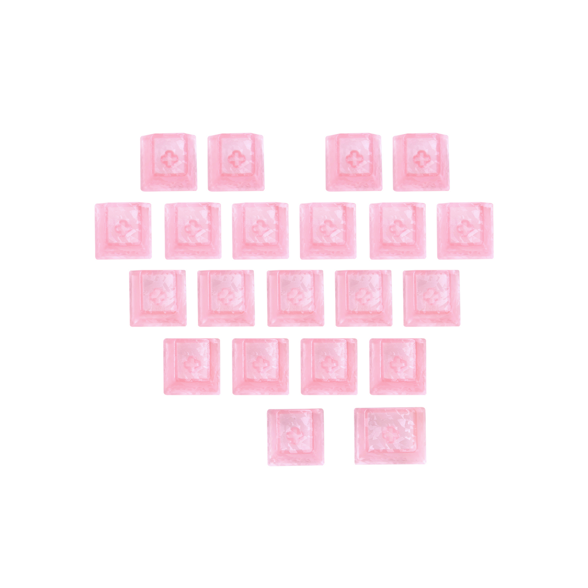 ATK Translucent Carbon Fiber Heart Keycaps