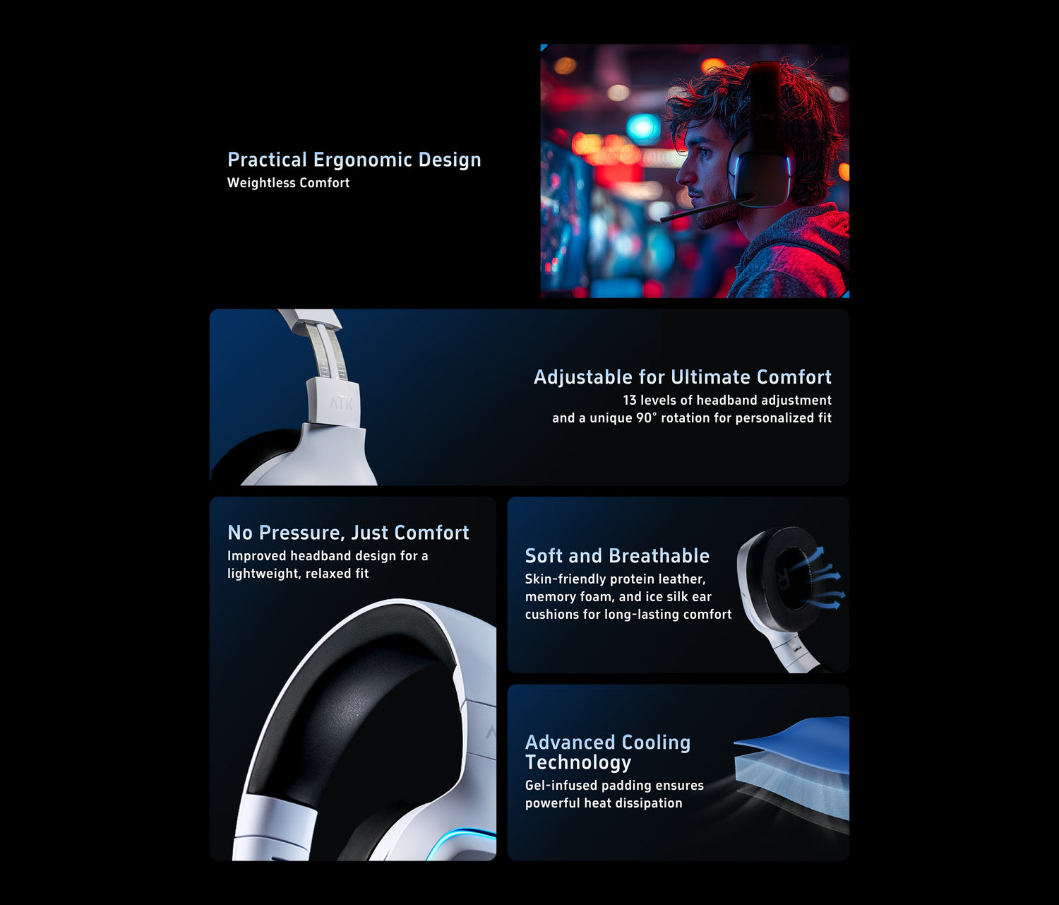 ATK Mercury I | Tri-mode Wireless Gaming Headset