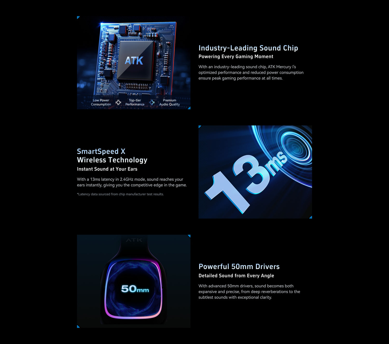ATK Mercury I | Tri-mode Wireless Gaming Headset