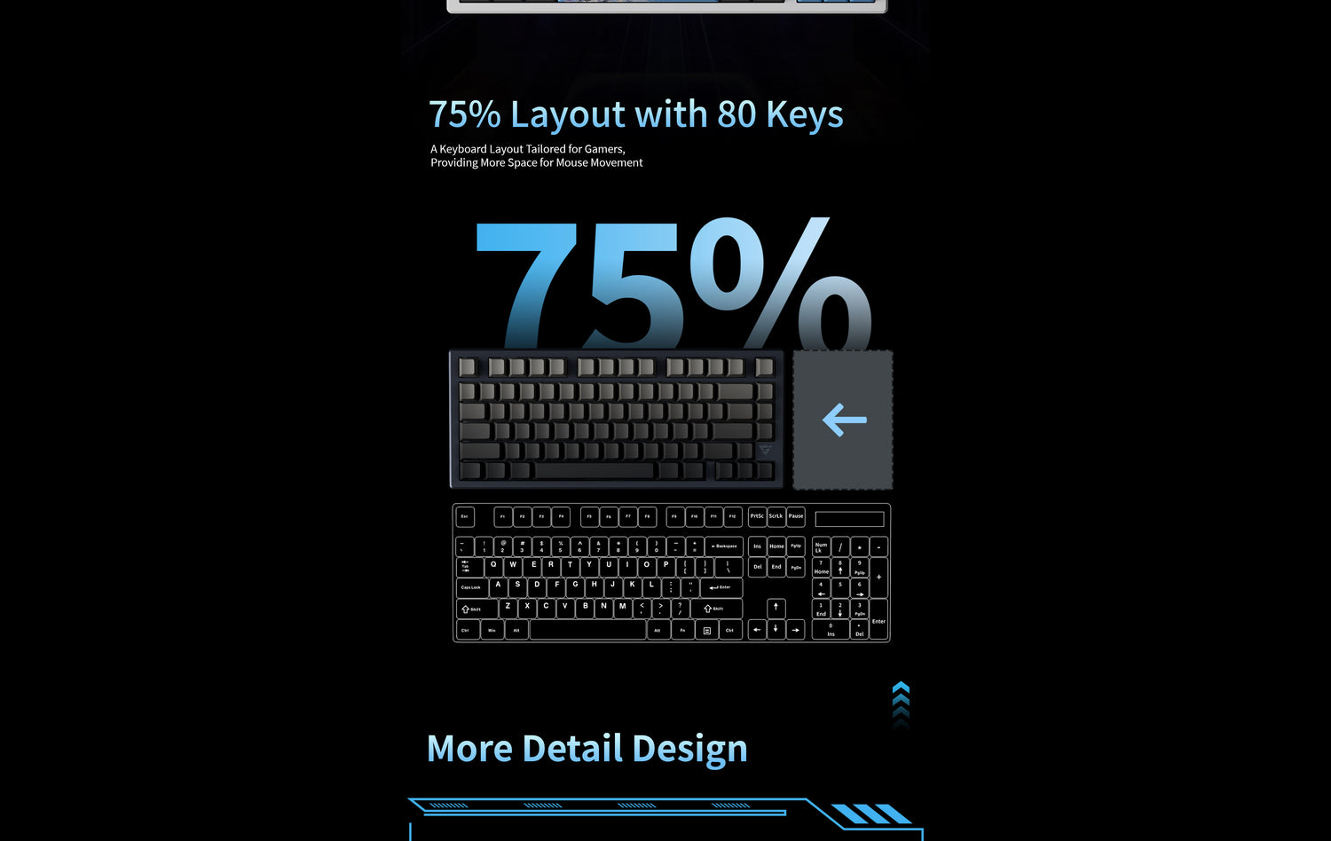 ATK V75X/K | Wireless Mechanical Gaming Keyboard